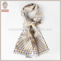 Self fringe Polka dot double layer silk men scarf